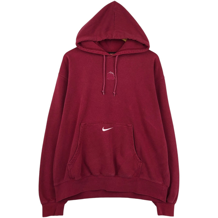 2000'S Nike Team Sweatshirt Pullover Hoodie, Men's Size L (approx.) cotton Red type red-purple Vintage Second Hand
