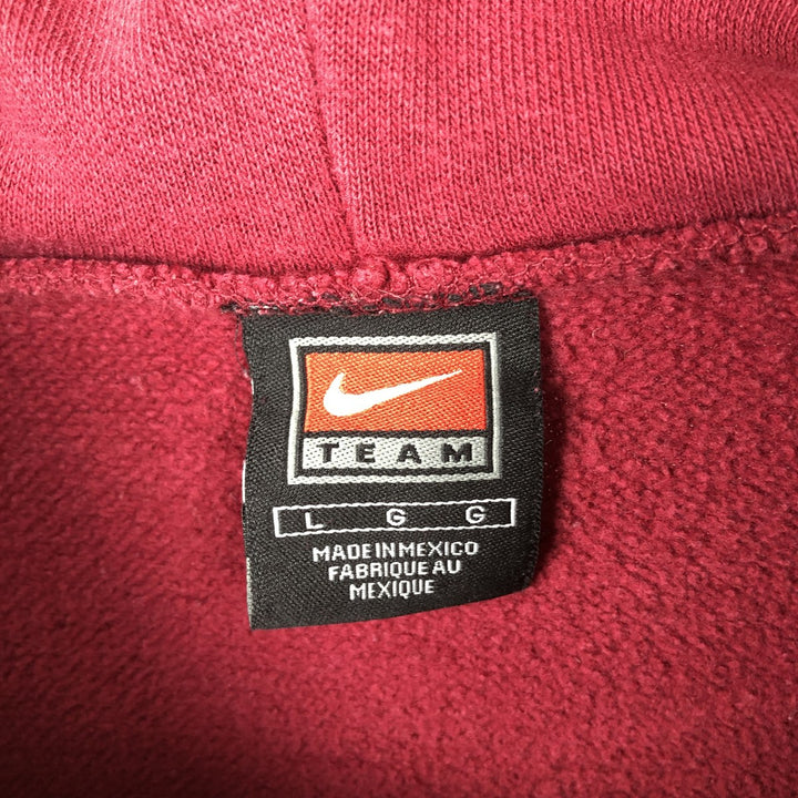 2000'S Nike Team Sweatshirt Pullover Hoodie, Men's Size L (approx.) cotton Red type red-purple Vintage Second Hand