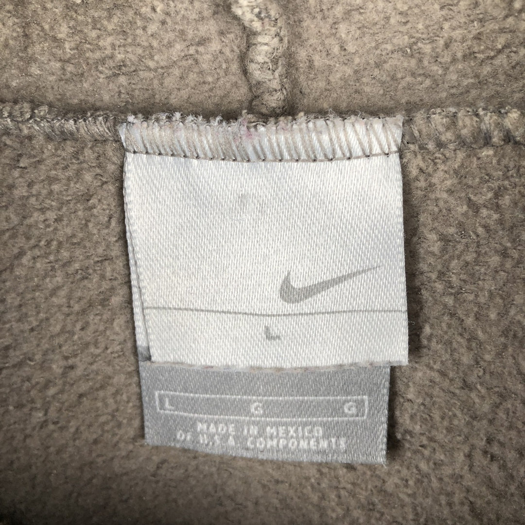 2000'S Nike Center Logo Sweatshirt Pullover Hoodie, Men's Size L (approx.) cotton Beige type Vintage Second Hand