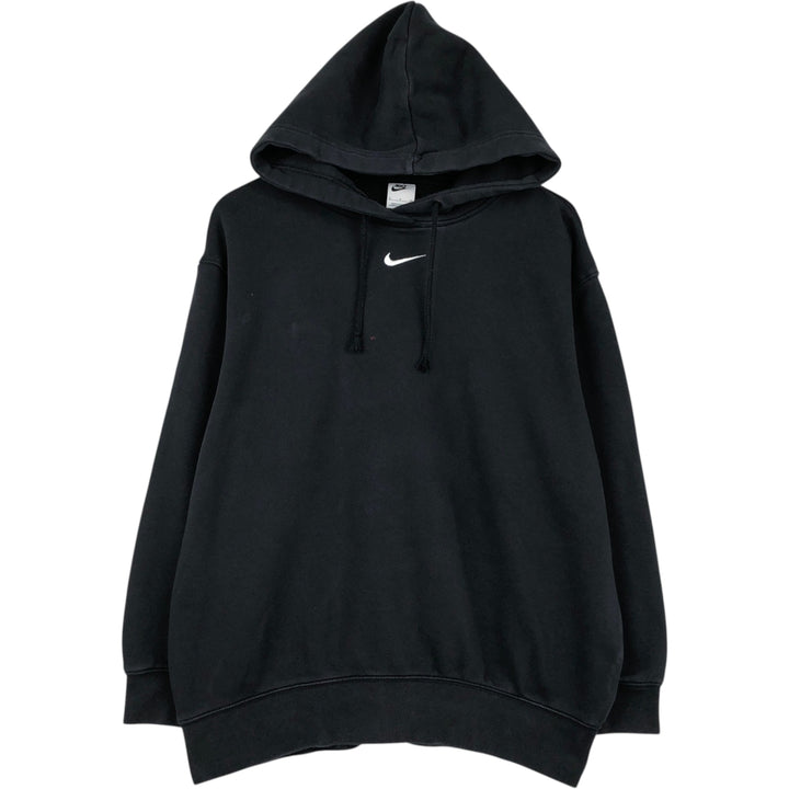 Nike Center Logo Sweat Pullover Hoodie, Men's Size Small cotton black type Vintage Second Hand