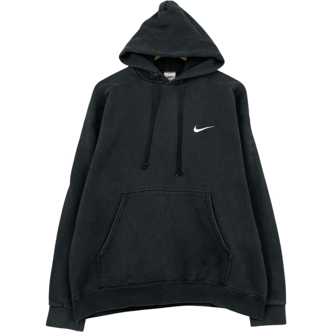 Vintage 90'S Nike pullover sweatshirt, made in the USA, size L, men's cotton black type Vintage Second Hand