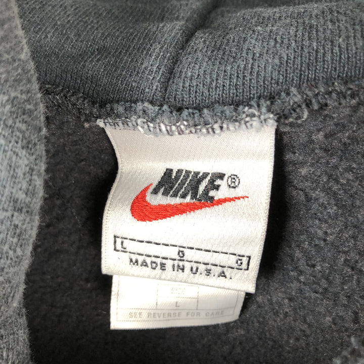 Vintage 90'S Nike pullover sweatshirt, made in the USA, size L, men's cotton black type Vintage Second Hand