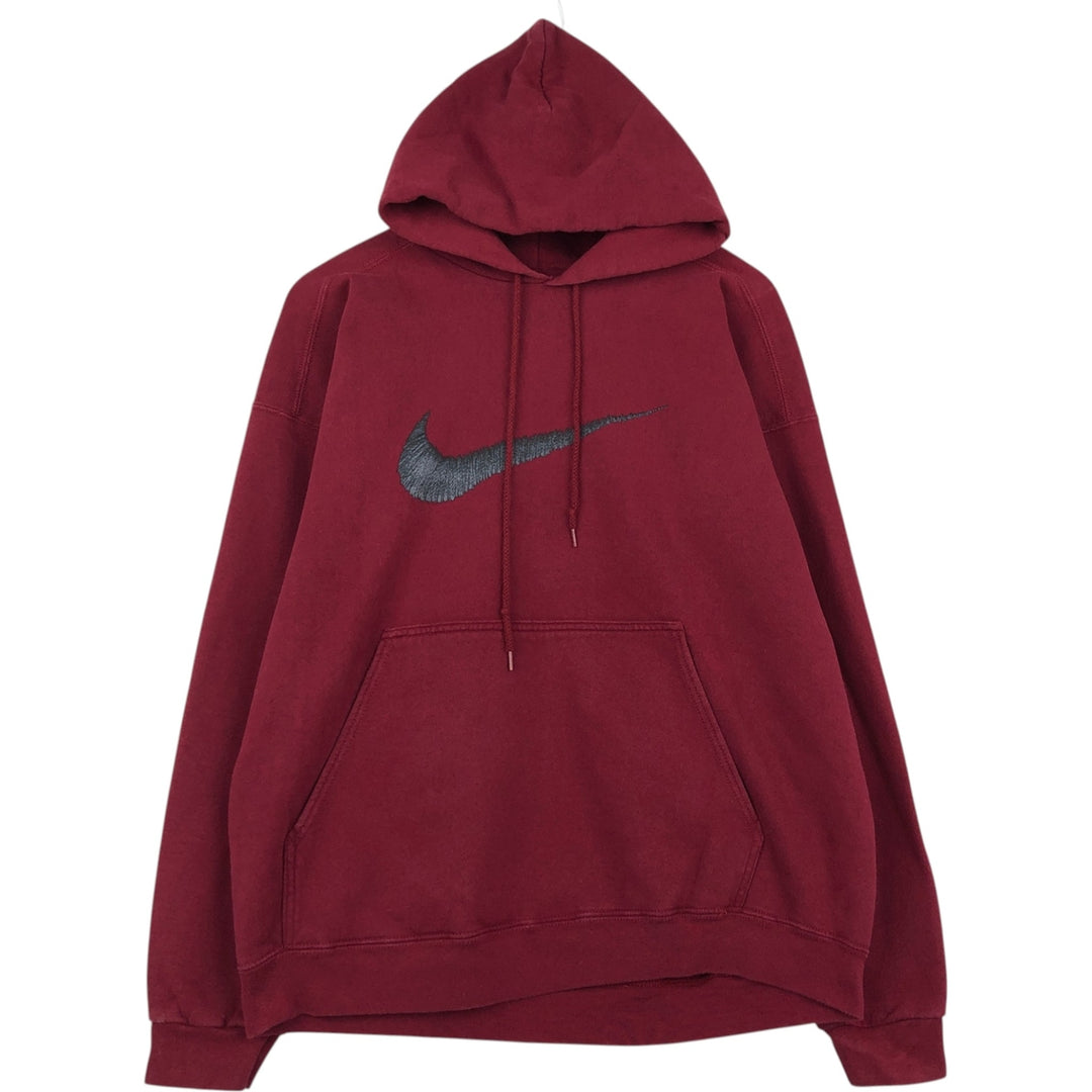 Vintage 90'S Nike pullover sweatshirt, made in the USA, size L, men's cotton Red type red-purple Vintage Second Hand