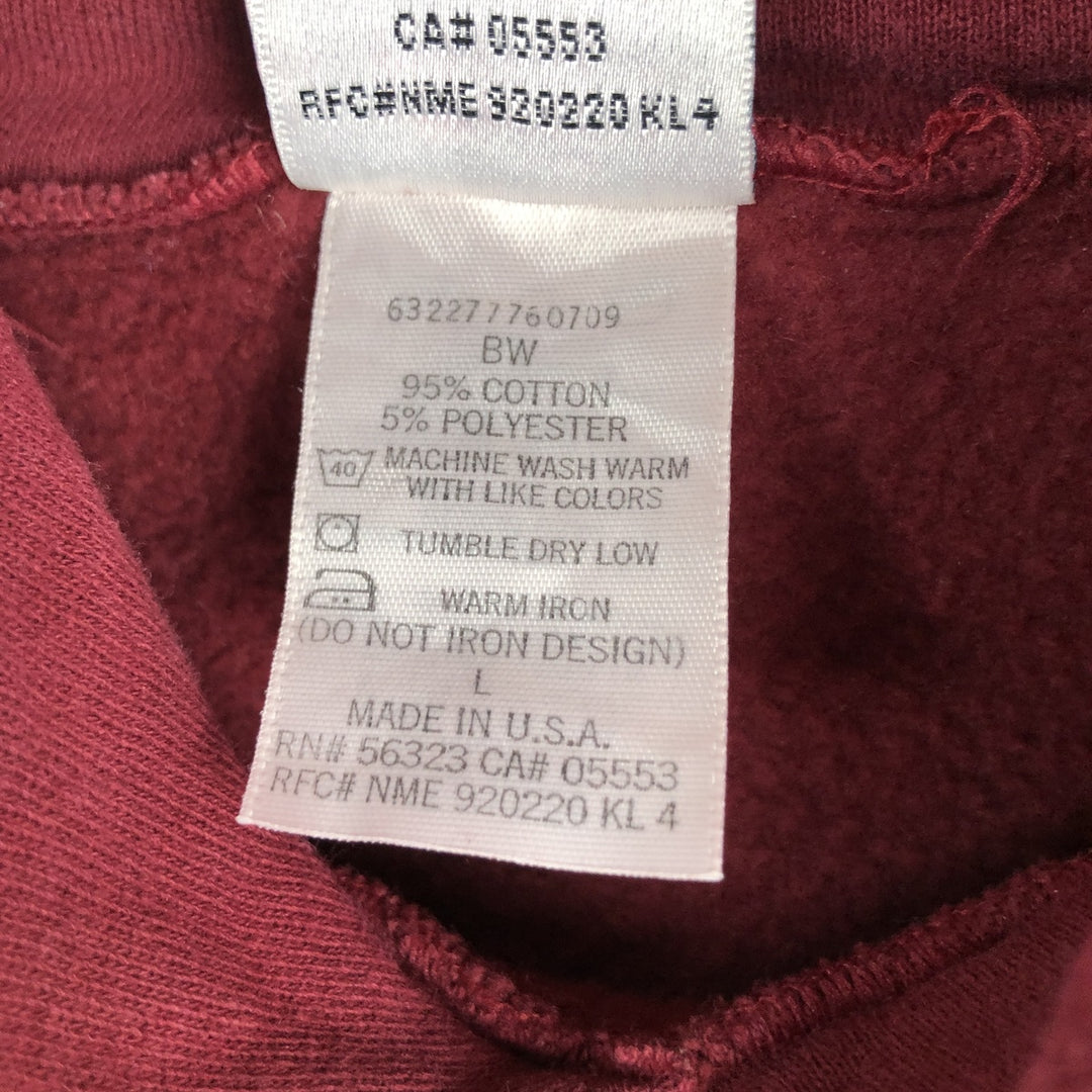Vintage 90'S Nike pullover sweatshirt, made in the USA, size L, men's cotton Red type red-purple Vintage Second Hand
