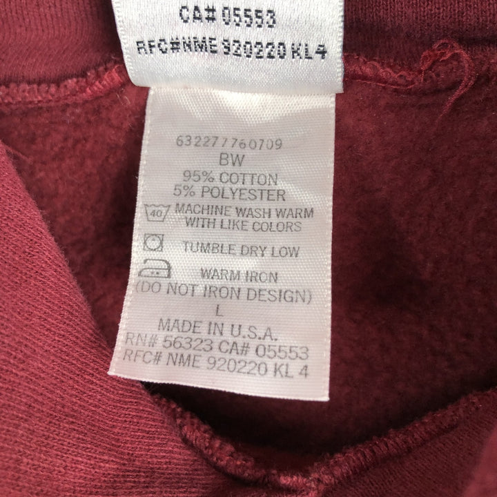 Vintage 90'S Nike pullover sweatshirt, made in the USA, size L, men's cotton Red type red-purple Vintage Second Hand