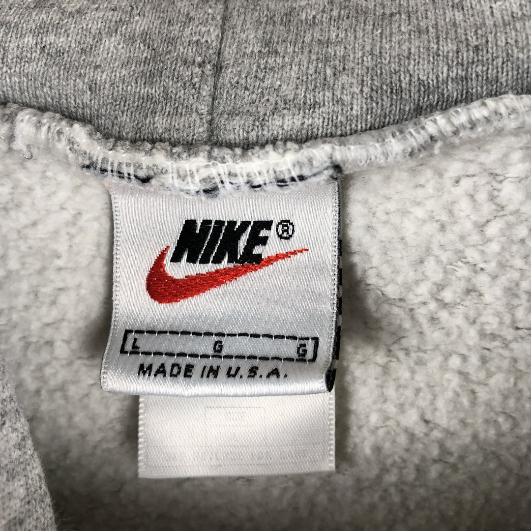 Vintage 90'S Nike pullover sweatshirt, made in the USA, size L, men's cotton gray type Vintage Second Hand