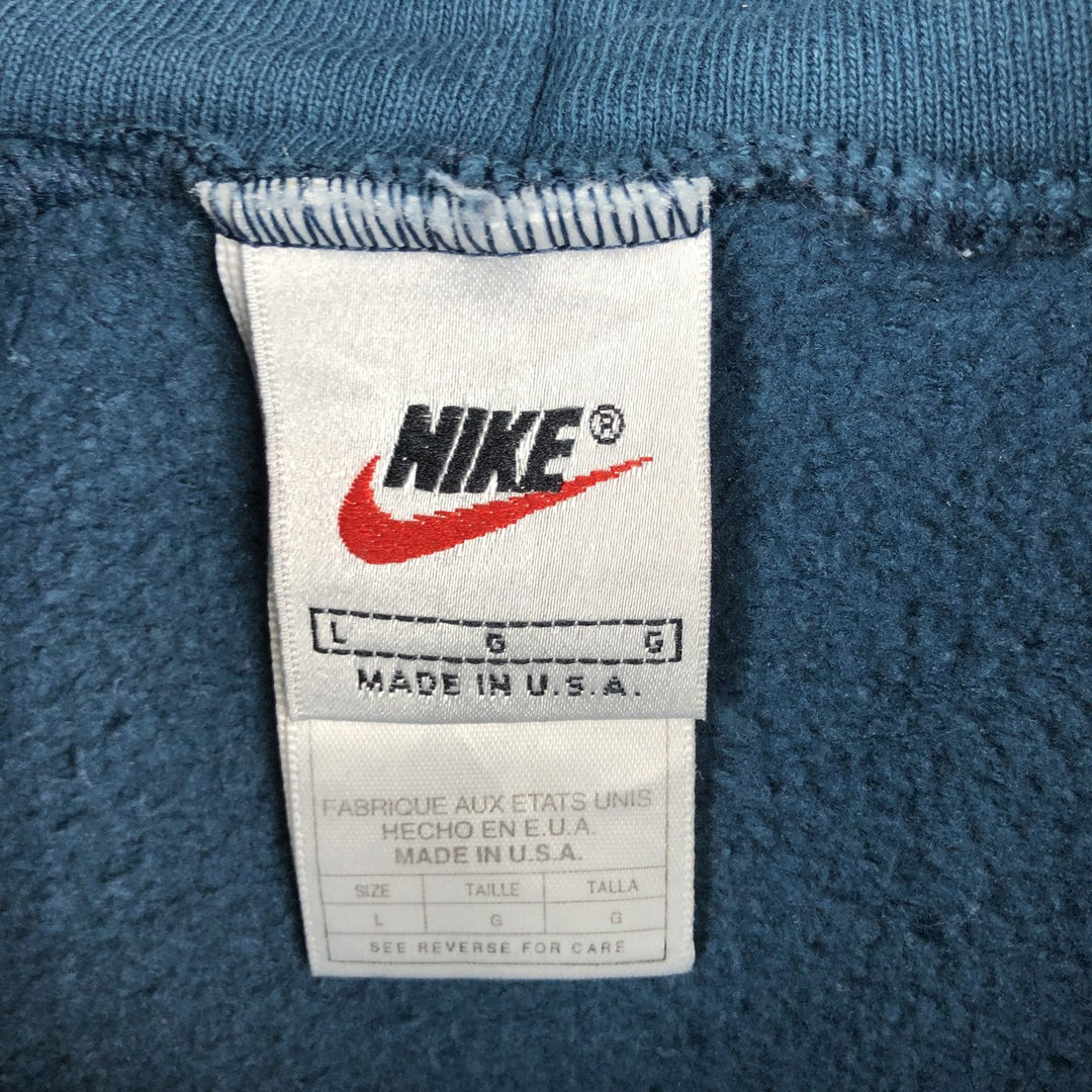Vintage 90'S Nike pullover sweatshirt, made in the USA, size L, men's cotton green type Vintage Second Hand