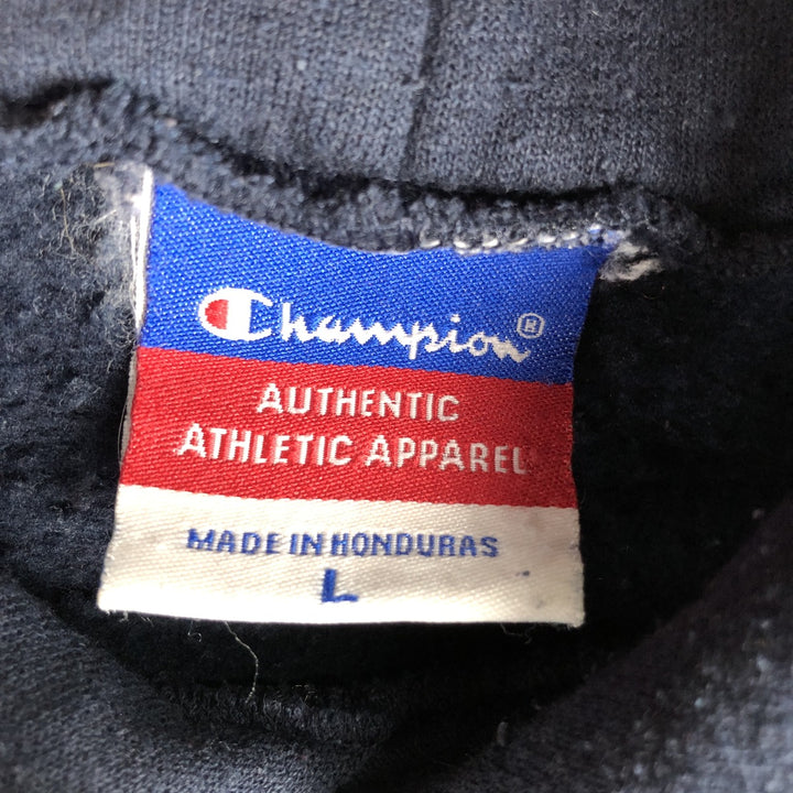 Champion Authentic College Pullover Hoodie, Men's Size L unclear navy blue type Vintage Second Hand