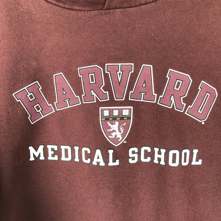 Champion HARVARD UNIVERSITY Triple Print College Sweatshirt Pullover Hoodie, Men's XL (approx.) cotton bordeaux Vintage Second Hand