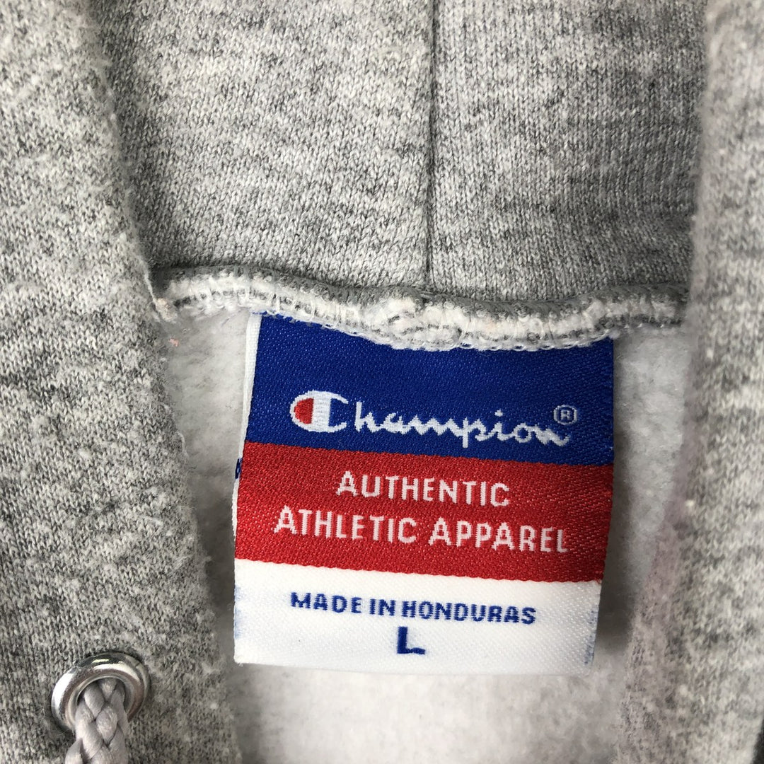 Champion Authentic College Pullover Hoodie, Men's Size L cotton gray type Vintage Second Hand
