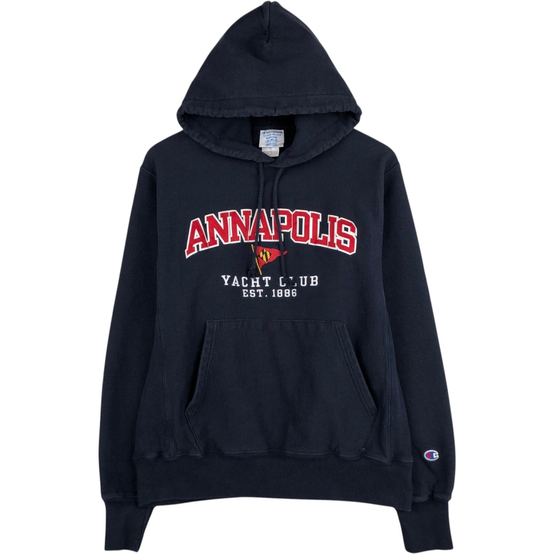 Champion REVERSE WEAVE Reverse Weave College Sweat Pullover Hoodie Men's M cotton navy blue type Vintage Second Hand