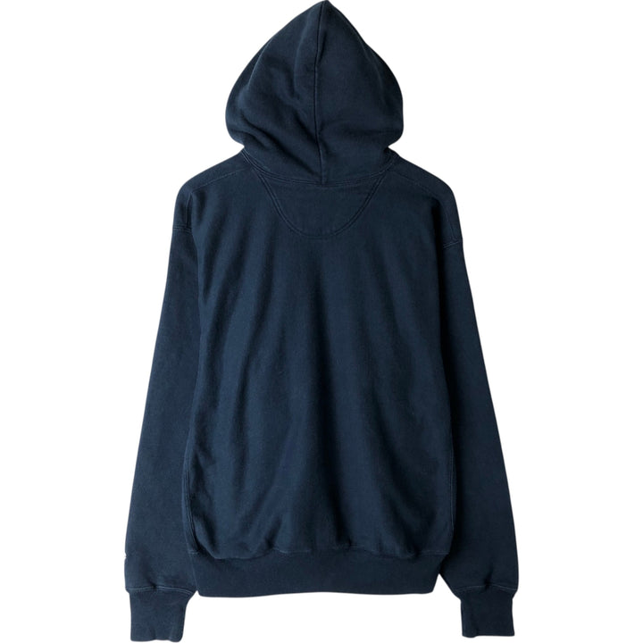 2000'S Champion PREMIUM REVERSE WEAVE Premium Reverse Weave Sweatshirt Pullover Hoodie, Men's Size L cotton navy blue type Vintage Second Hand