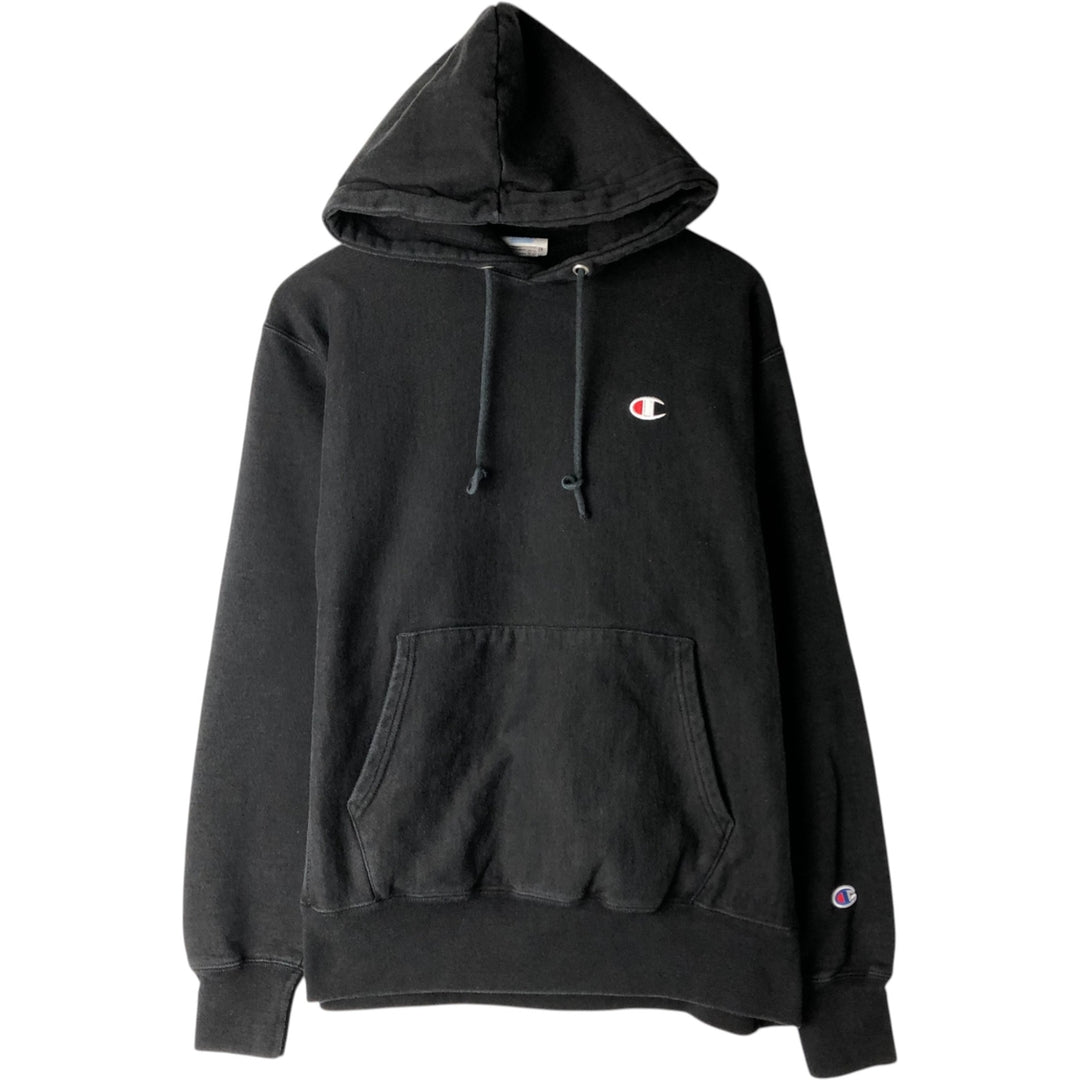 Champion REVERSE WEAVE Reverse Weave Sweat Pullover Hoodie Men's L size cotton black type Vintage Second Hand