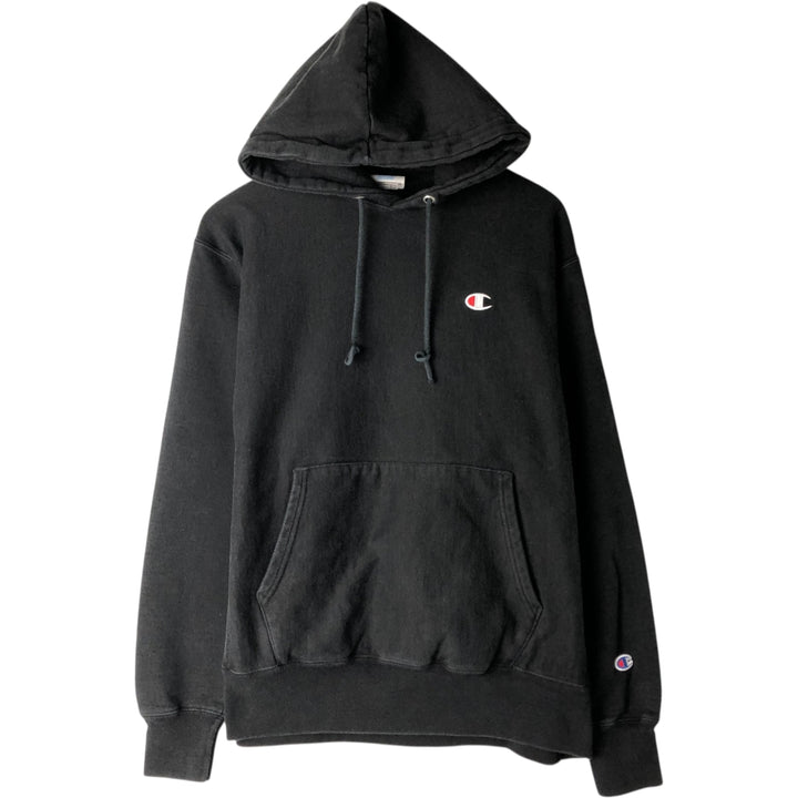 Champion REVERSE WEAVE Reverse Weave Sweat Pullover Hoodie Men's L size cotton black type Vintage Second Hand