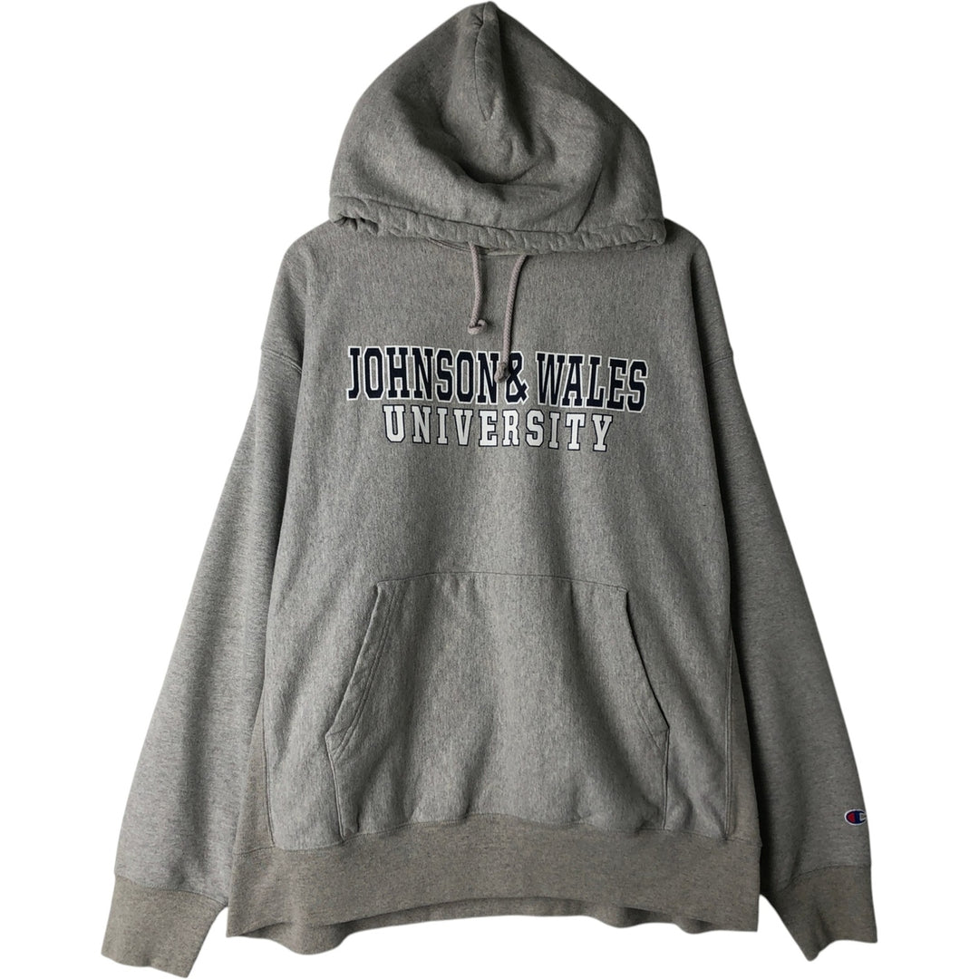 2000'S Champion Original Reverse Weave College Pullover Hoodie, Men's XL cotton gray type Vintage Second Hand