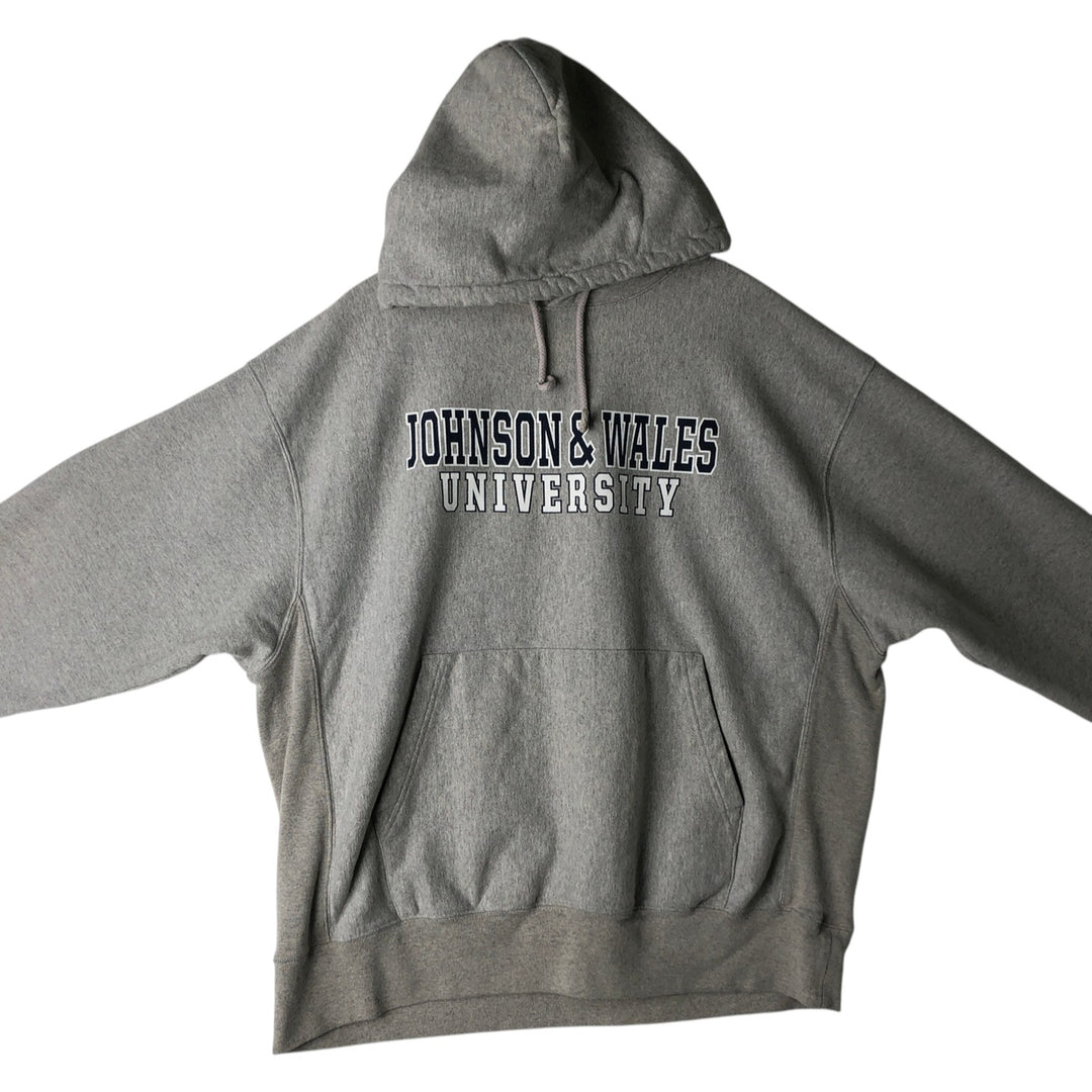 2000'S Champion Original Reverse Weave College Pullover Hoodie, Men's XL cotton gray type Vintage Second Hand