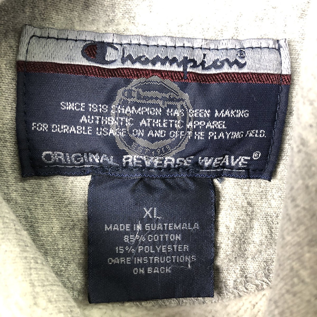 2000'S Champion Original Reverse Weave College Pullover Hoodie, Men's XL cotton gray type Vintage Second Hand
