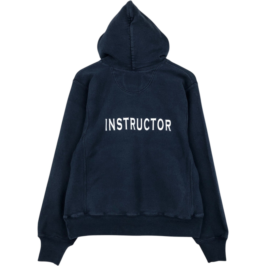 2000'S Champion PREMIUM REVERSE WEAVE Premium Reverse Weave Sweatshirt Pullover Hoodie, Men's Size Small cotton navy blue type Vintage Second Hand