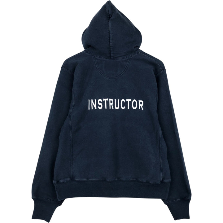 2000'S Champion PREMIUM REVERSE WEAVE Premium Reverse Weave Sweatshirt Pullover Hoodie, Men's Size Small cotton navy blue type Vintage Second Hand