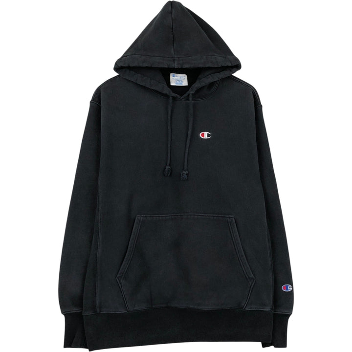 Champion REVERSE WEAVE One-Point Sweat Pullover Hoodie, Men's Size L (approx.) cotton black type Vintage Second Hand