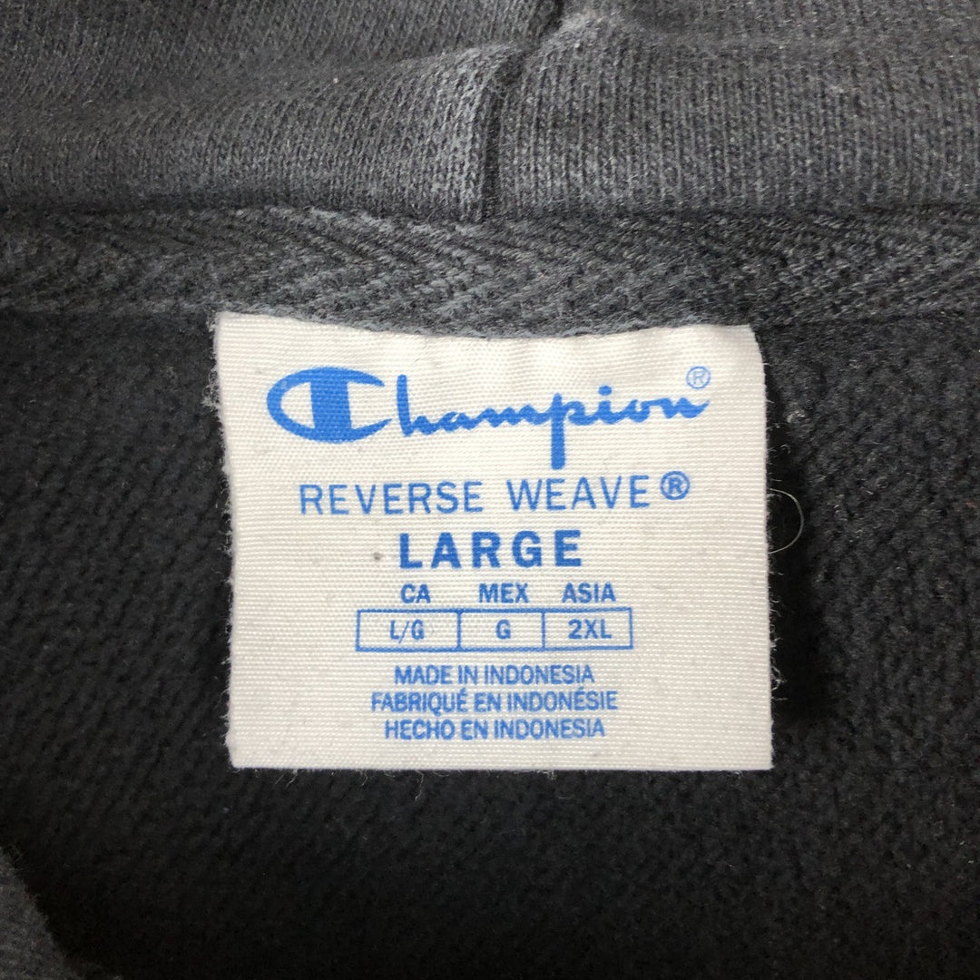 Champion REVERSE WEAVE One-Point Sweat Pullover Hoodie, Men's Size L (approx.) cotton black type Vintage Second Hand
