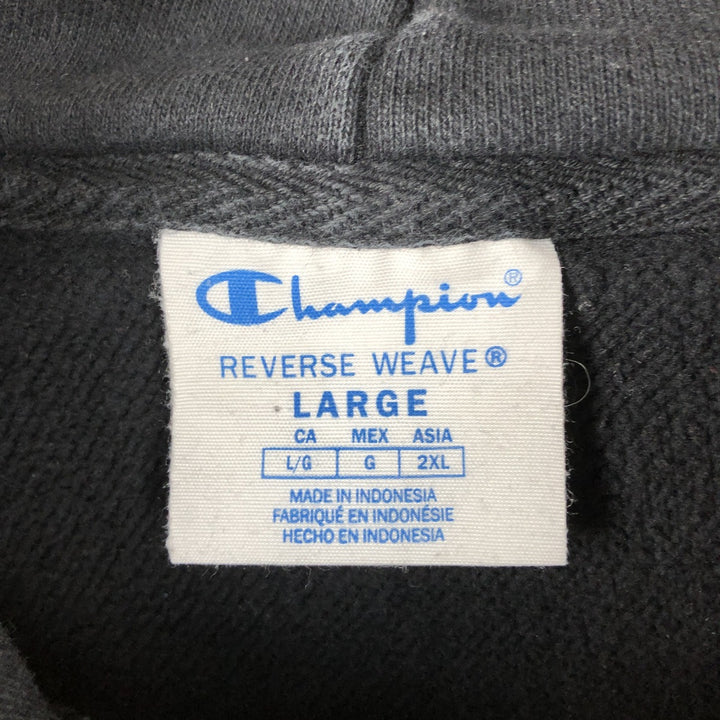Champion REVERSE WEAVE One-Point Sweat Pullover Hoodie, Men's Size L (approx.) cotton black type Vintage Second Hand