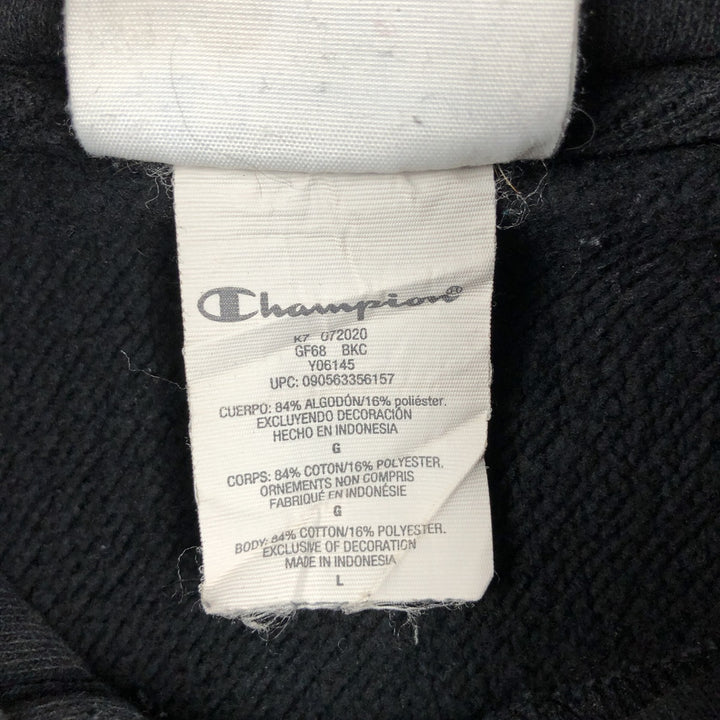 Champion REVERSE WEAVE One-Point Sweat Pullover Hoodie, Men's Size L (approx.) cotton black type Vintage Second Hand