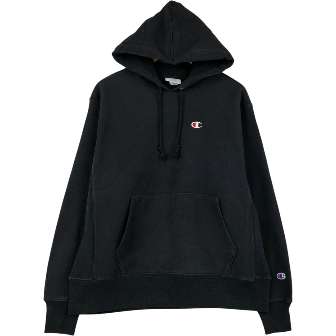 Champion REVERSE WEAVE One-Point Sweat Pullover Hoodie, Men's Size L (approx.) cotton black type Vintage Second Hand