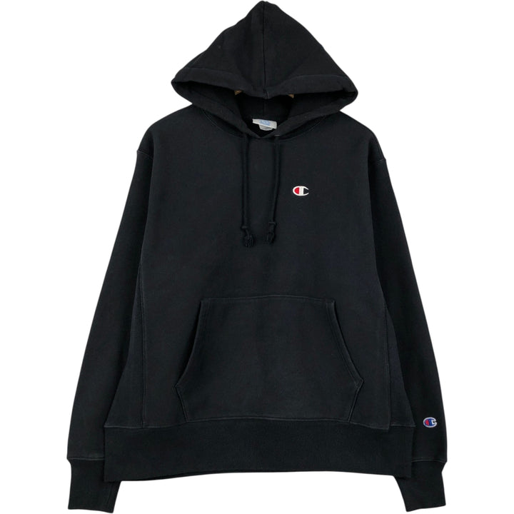 Champion REVERSE WEAVE One-Point Sweat Pullover Hoodie, Men's Size L (approx.) cotton black type Vintage Second Hand