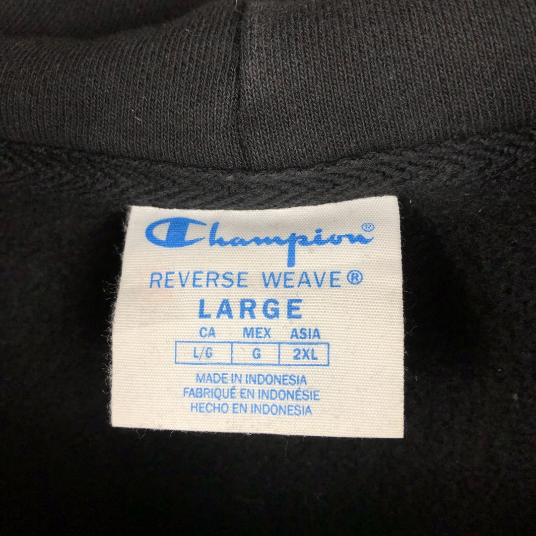 Champion REVERSE WEAVE One-Point Sweat Pullover Hoodie, Men's Size L (approx.) cotton black type Vintage Second Hand