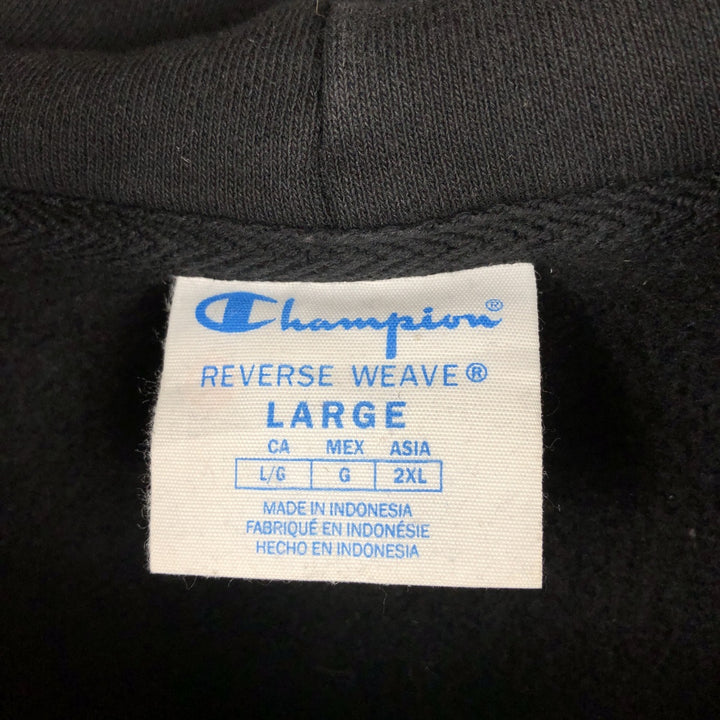 Champion REVERSE WEAVE One-Point Sweat Pullover Hoodie, Men's Size L (approx.) cotton black type Vintage Second Hand