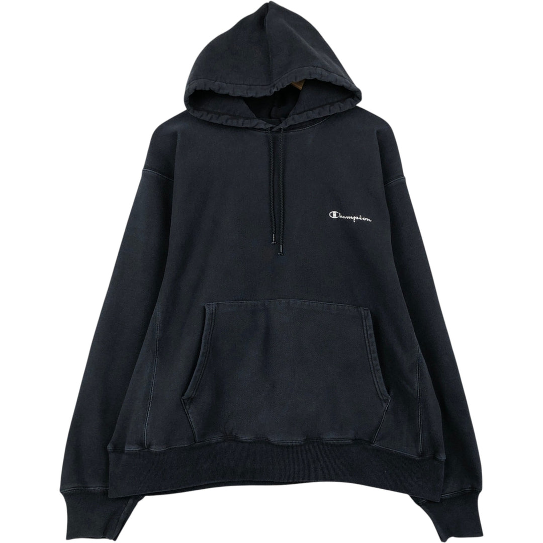 00'S Champion PREMIUM REVERSE WEAVE Premium Reverse Weave Sweat Pullover Hoodie Men's XL unclear black type Vintage Second Hand