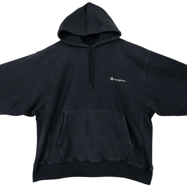 00'S Champion PREMIUM REVERSE WEAVE Premium Reverse Weave Sweat Pullover Hoodie Men's XL unclear black type Vintage Second Hand
