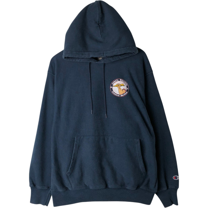 00'S Champion PREMIUM REVERSE WEAVE Premium Reverse Weave Sweat Pullover Hoodie Men's XL cotton Navy blue Vintage Second Hand