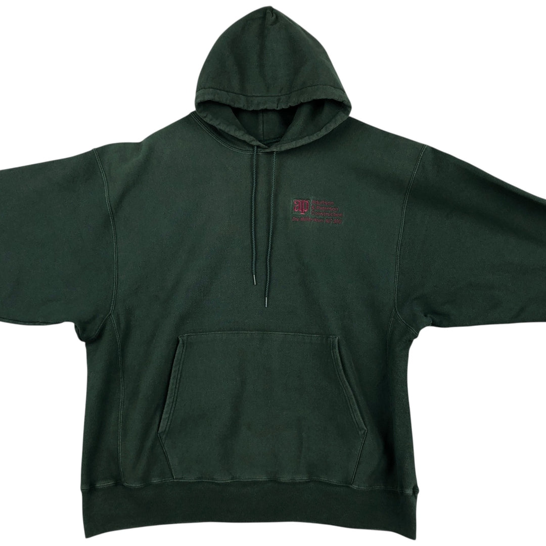 00'S Champion PREMIUM REVERSE WEAVE Premium Reverse Weave Sweat Pullover Hoodie Men's XL cotton green type Vintage Second Hand
