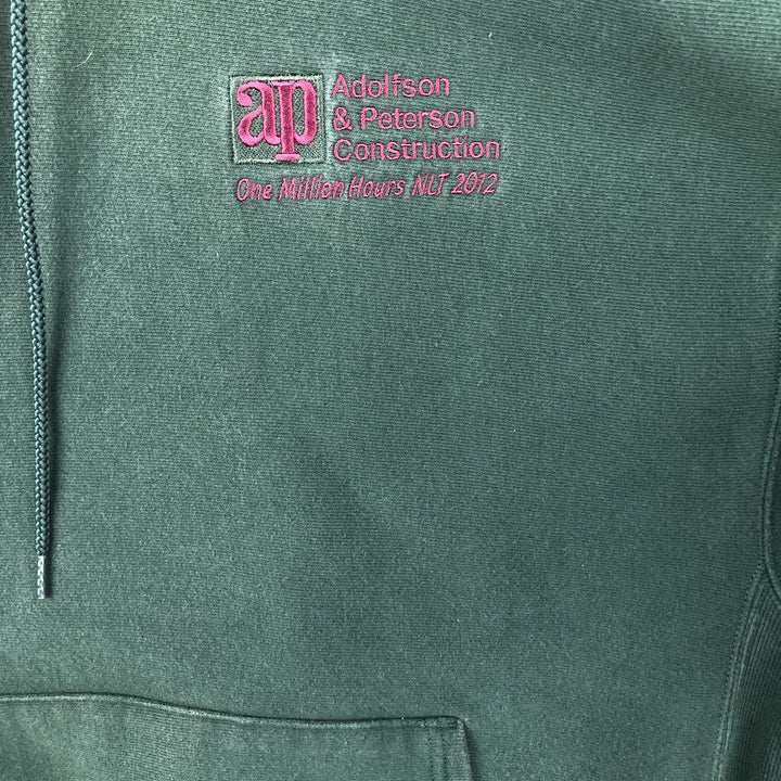 00'S Champion PREMIUM REVERSE WEAVE Premium Reverse Weave Sweat Pullover Hoodie Men's XL cotton green type Vintage Second Hand