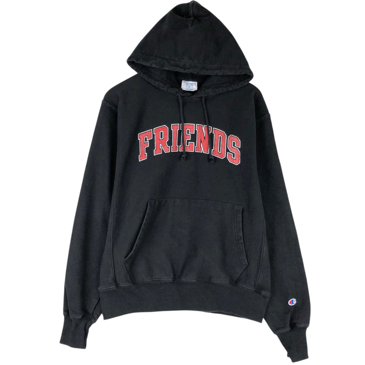 Champion REVERSE WEAVE Reverse Weave College Sweat Pullover Hoodie Men's L size cotton black type Vintage Second Hand