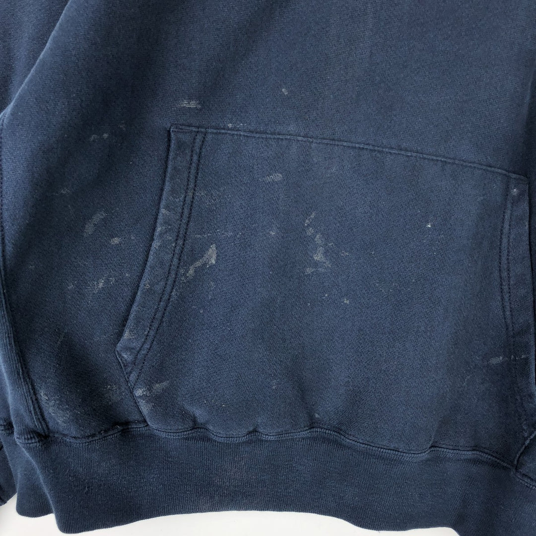 Champion Premium Reverse Weave Advertising Sweat Pullover Hoodie, Men's XXL equivalent. cotton navy blue type Vintage Second Hand