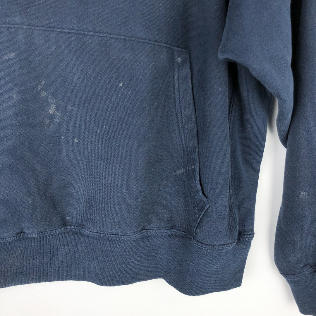 Champion Premium Reverse Weave Advertising Sweat Pullover Hoodie, Men's XXL equivalent. cotton navy blue type Vintage Second Hand