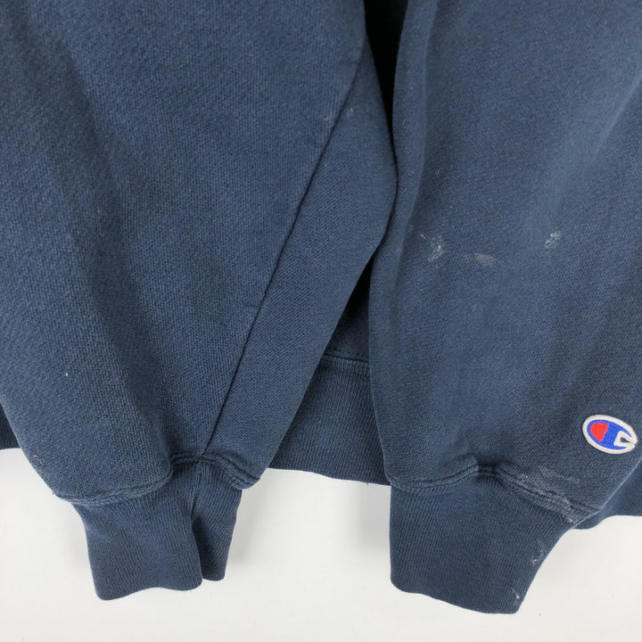 Champion Premium Reverse Weave Advertising Sweat Pullover Hoodie, Men's XXL equivalent. cotton navy blue type Vintage Second Hand
