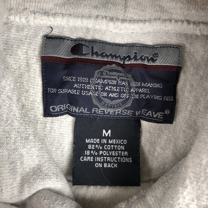 2000'S Champion Original Reverse Weave College Sweatshirt Pullover Hoodie, Made in Mexico, Men's Size M (approx.) cotton white type Vintage Second Hand
