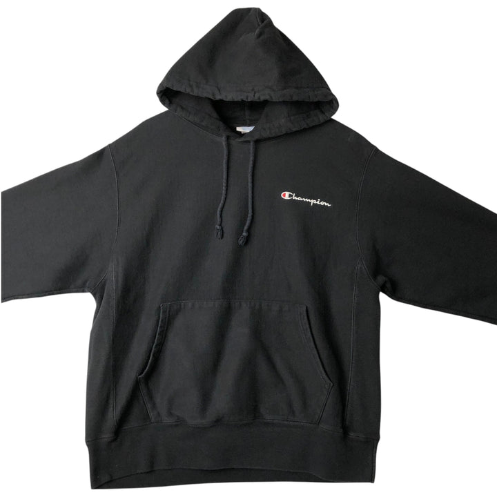 Champion REVERSE WEAVE Reverse Weave Sweat Pullover Hoodie Men's L size cotton black type Vintage Second Hand