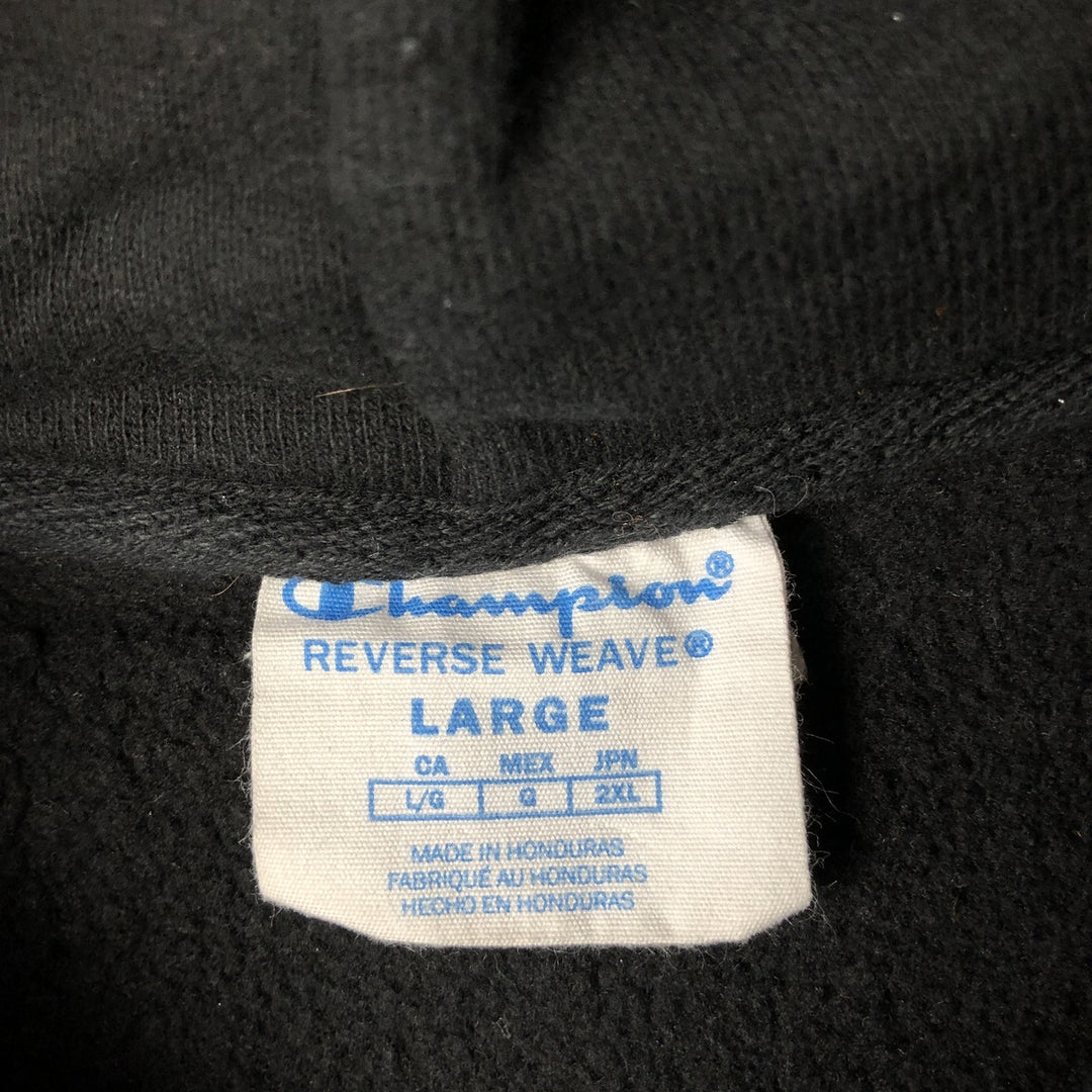 Champion REVERSE WEAVE Reverse Weave Sweat Pullover Hoodie Men's L size cotton black type Vintage Second Hand