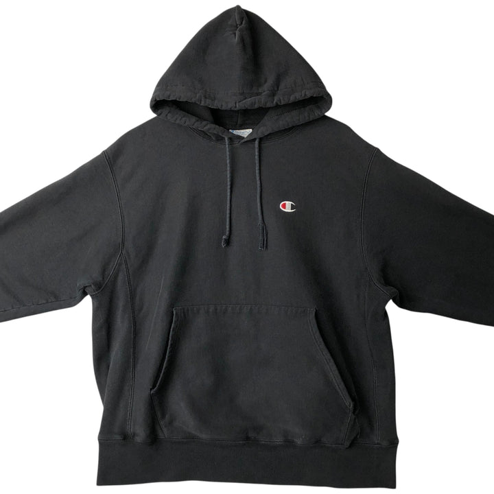 Champion REVERSE WEAVE One-Point Sweat Pullover Hoodie, Men's Size L (approx.) cotton black type Vintage Second Hand