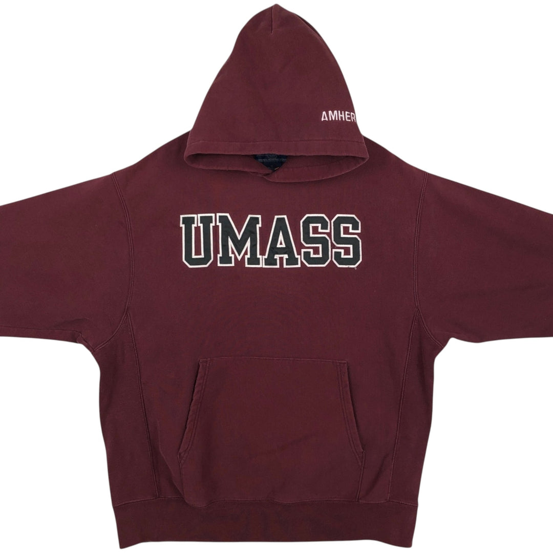 2000'S Champion Original Reverse Weave College Pullover Hoodie, Men's XL cotton burgundy type Vintage Second Hand