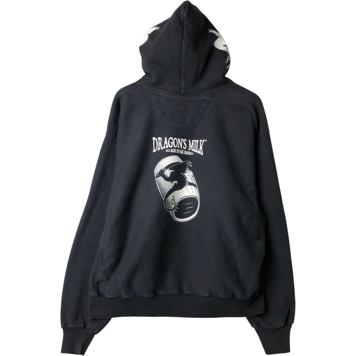 2000'S Champion Premium Reverse Weave Sweatshirt Pullover Hoodie, Men's XL cotton black type Vintage Second Hand