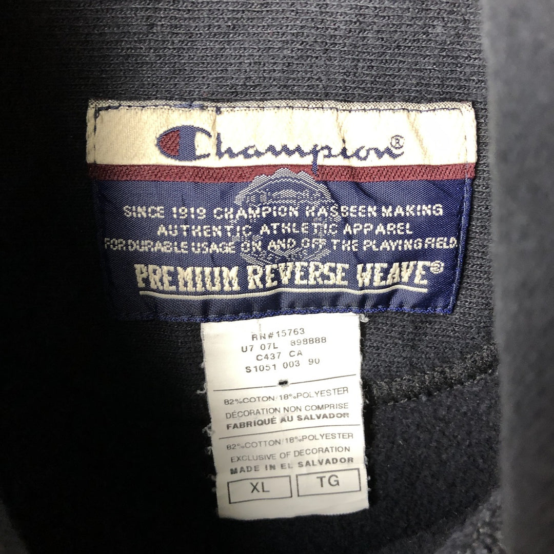 2000'S Champion Premium Reverse Weave Sweatshirt Pullover Hoodie, Men's XL cotton black type Vintage Second Hand