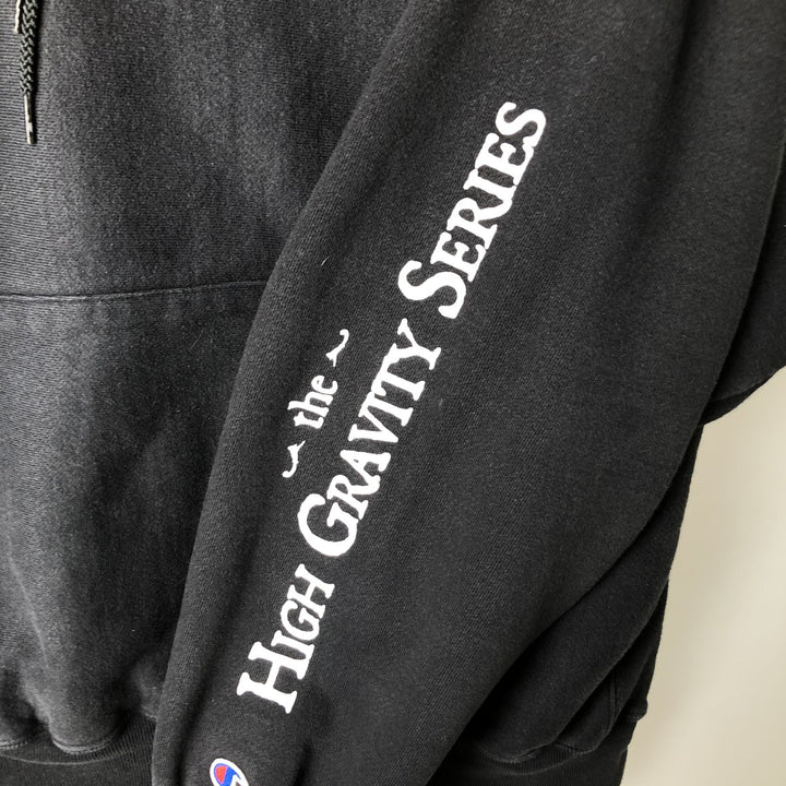 2000'S Champion Premium Reverse Weave Sweatshirt Pullover Hoodie, Men's XL cotton black type Vintage Second Hand