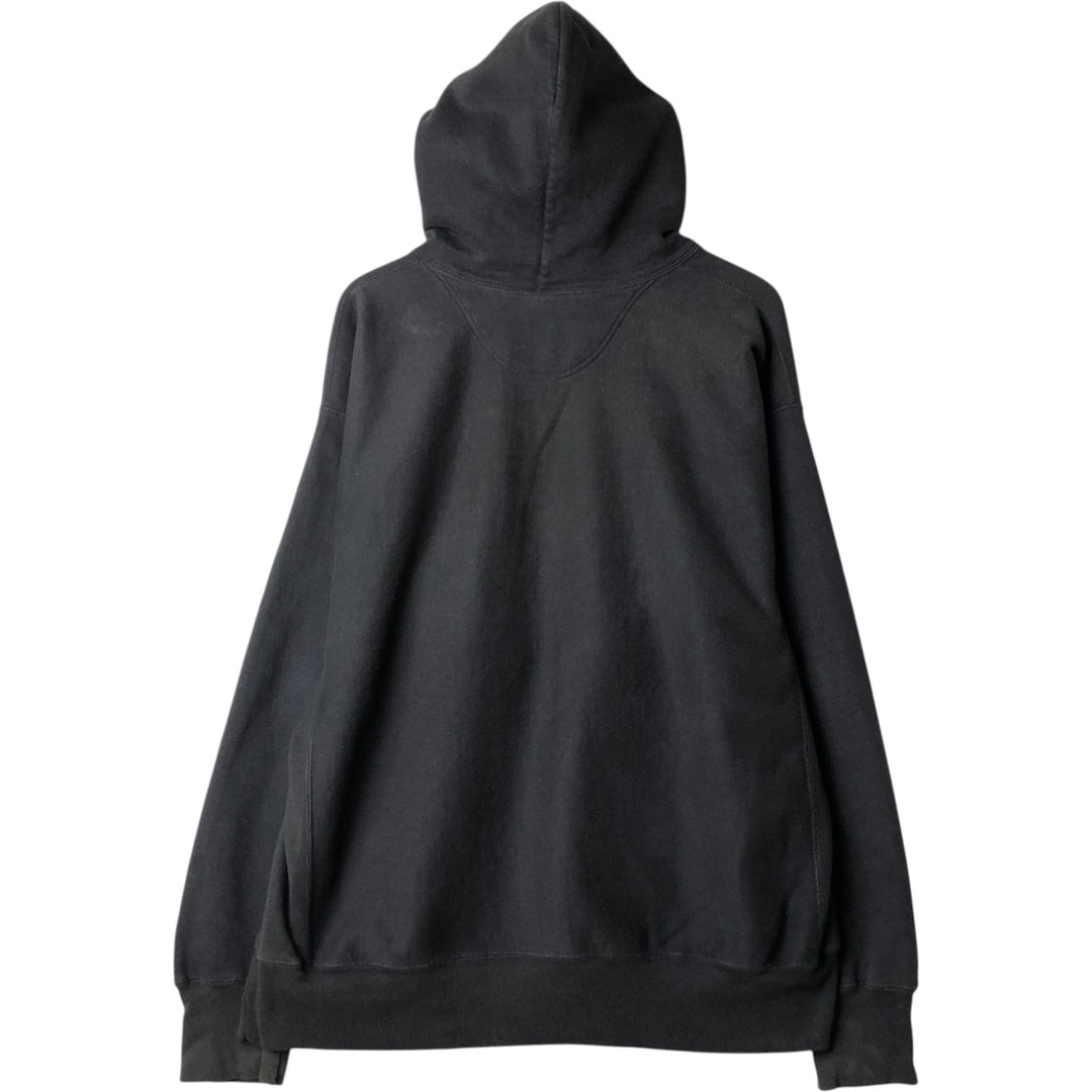 2000'S Champion Premium Reverse Weave Triple Print College Sweatshirt Pullover Hoodie, Men's XXL equivalent. unclear black type Vintage Second Hand