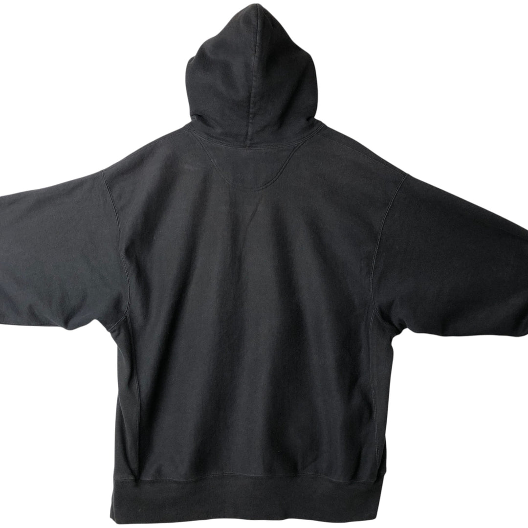 2000'S Champion Premium Reverse Weave Triple Print College Sweatshirt Pullover Hoodie, Men's XXL equivalent. unclear black type Vintage Second Hand